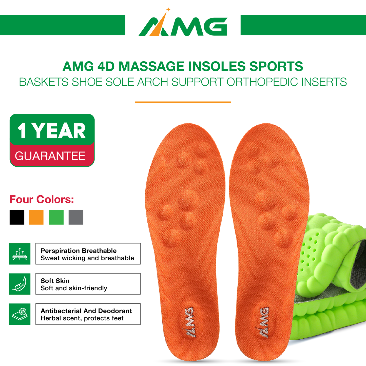 AMG™ Therapeutic Acupressure Shoe Inserts